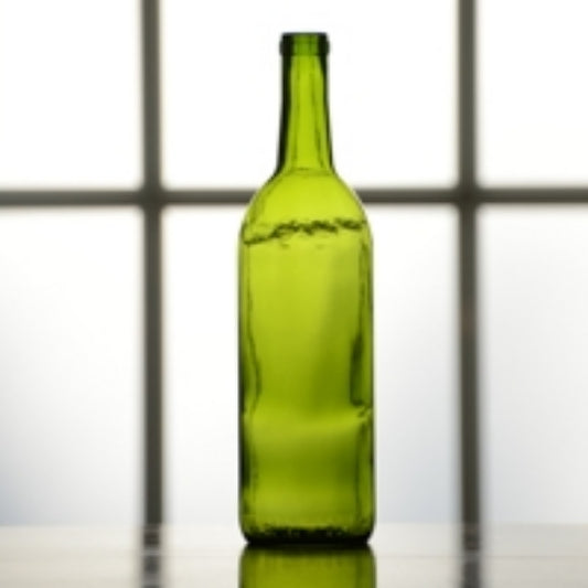 12-pack of 750 ml glass wine bottles