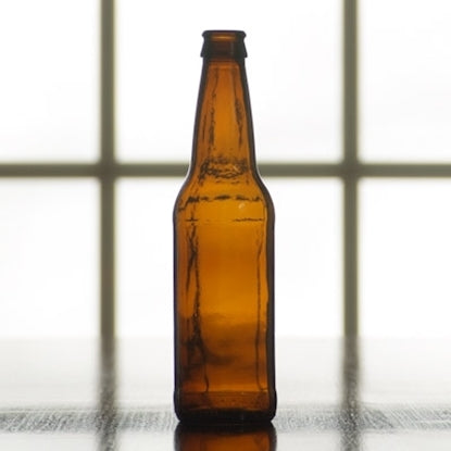 12 oz. empty glass beer bottles for bottling. 24 per case. 